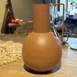 Vase métal terracotta