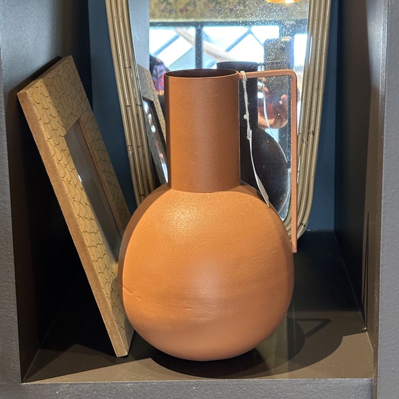 Vase métal terracotta